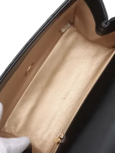 Pre-owned Chanel 2019 Small Quilted Lambskin La Parisienne Flap Satchel In Black