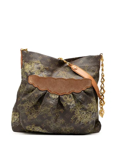 Pre-owned Louis Vuitton 2007 Limited Edition Monogram Dentelle Fersen Shoulder Bag In Brown