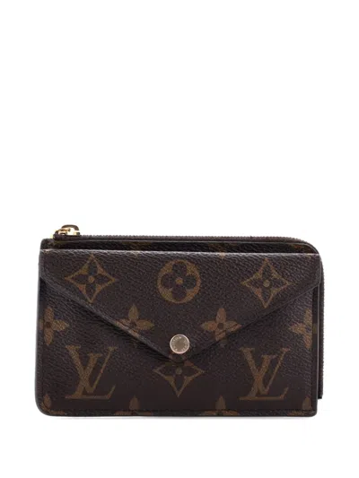 Pre-owned Louis Vuitton Recto Verso Monogram Canvas Card Holder In Brown