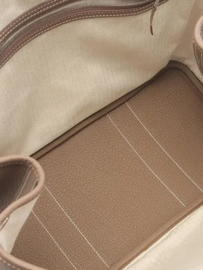 Pre-owned Hermes 2020 Negonda Garden Party 36 Tote Bag In Brown