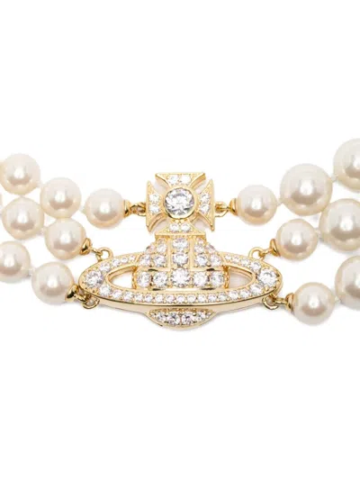 Vivienne Westwood Pearl-embellished Necklace In Metallic