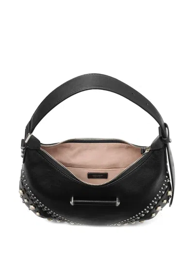 Jimmy Choo Small Bar Hobo Studded Pearl Shoulder Bag In Black