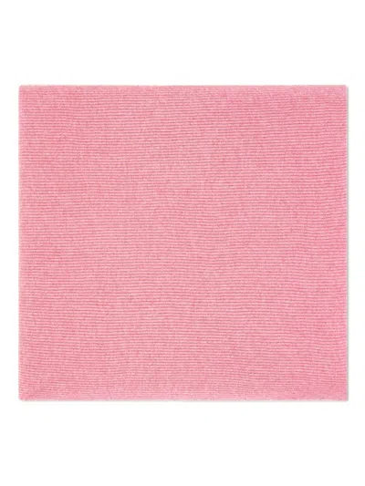 Eric Bompard Ribbed-knit Cashmere Scarf In Pink
