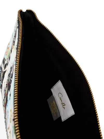 Camilla Patterned Anchor-charm Clutch Bag In Blue