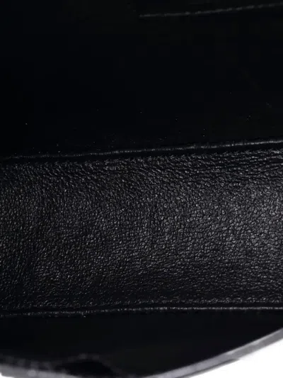 Pre-owned Saint Laurent Le 5 A 7 Leather Small Hobo Bag In Black