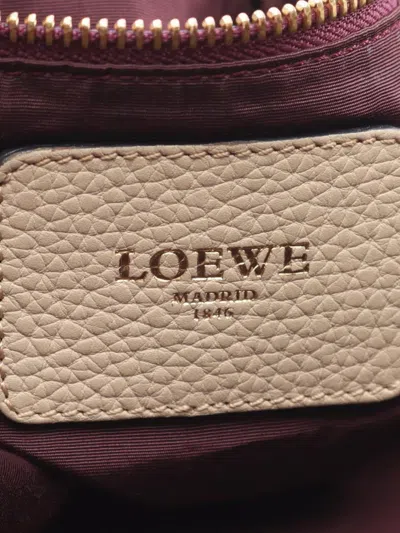 Pre-owned Loewe 2010-2025 Calfksin Carmen Handbag In Brown