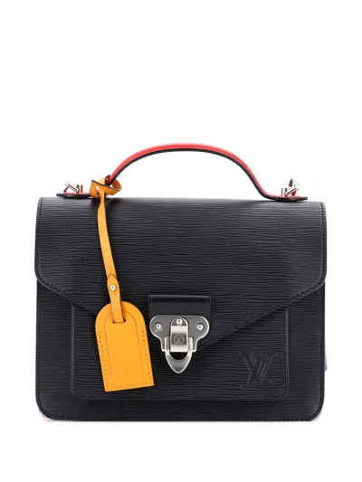 Pre-owned Louis Vuitton Neo Monceau Handbag Epi Leather Satchel In Black