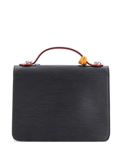 Pre-owned Louis Vuitton Neo Monceau Handbag Epi Leather Satchel In Black