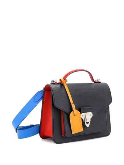 Pre-owned Louis Vuitton Neo Monceau Handbag Epi Leather Satchel In Black