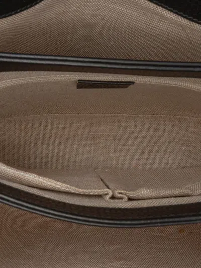 Pre-owned Gucci 2016-2025 Small Dollar Calf Interlocking G Satchel In Black