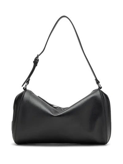 Diesel Load-d-shoulder Bag With Hard-shell Logo Sides In Black