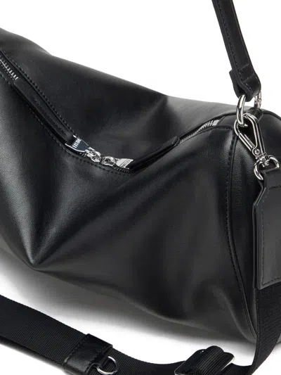 Diesel Load-d-shoulder Bag With Hard-shell Logo Sides In Black