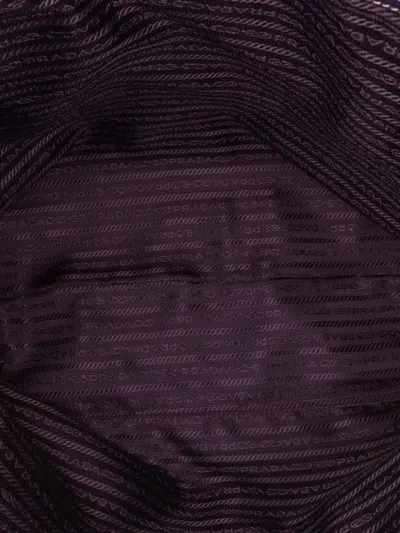 Pre-owned Prada 2000-2025 Vitello Daino Open Convertible Tote Satchel In Purple