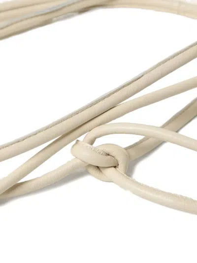 Furling By Giani Knotted Leather Belt In Neutral