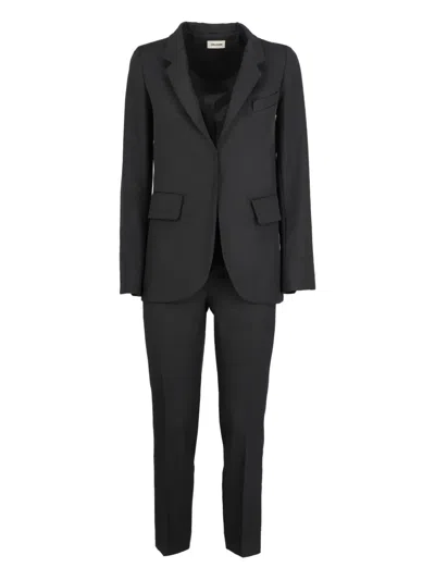 Pre-owned Zadig & Voltaire Flap-pocket Suit In Black