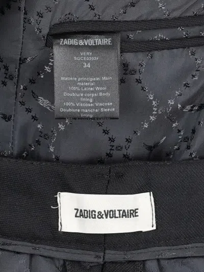 Pre-owned Zadig & Voltaire Flap-pocket Suit In Black