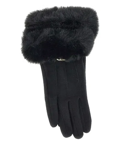 Liu •jo Logo-plaque Gloves In Black