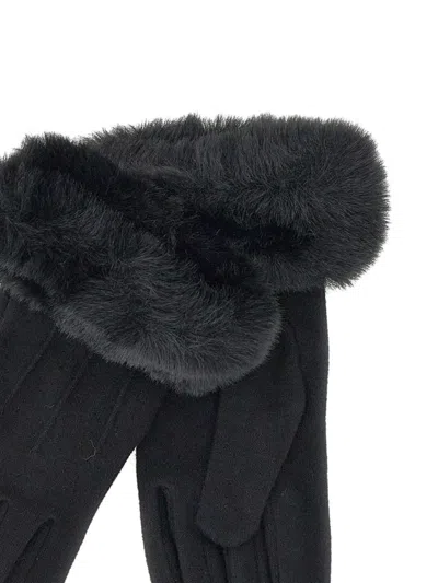 Liu •jo Logo-plaque Gloves In Black