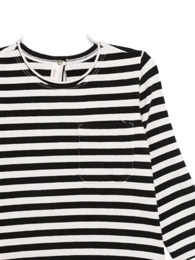 Zhoe & Tobiah Striped-pattern Chest-pocket Top In Black