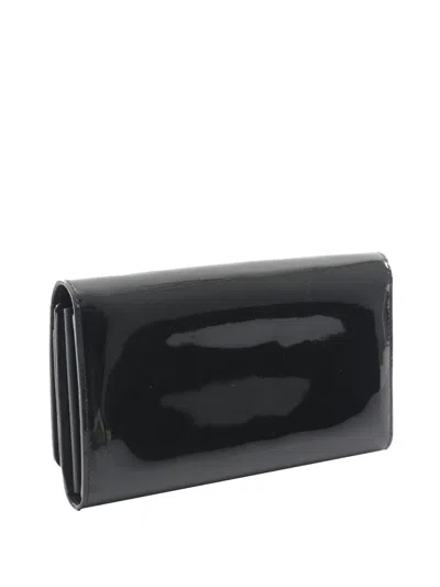 Pre-owned Louis Vuitton 2012-2019 Vernis Louise Wallet Long Wallets In Black