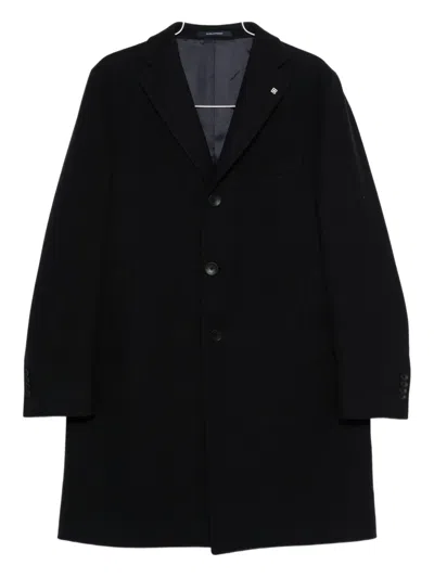 Tagliatore Single-breasted Coat In Black