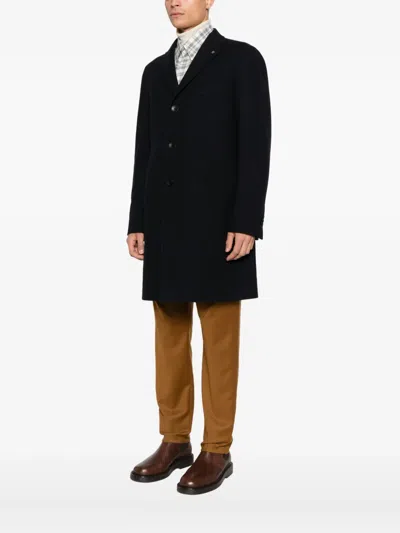Tagliatore Single-breasted Coat In Black