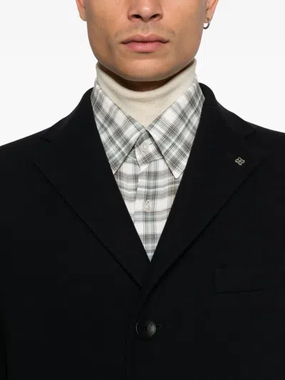 Tagliatore Single-breasted Coat In Black