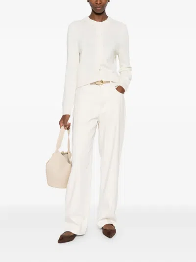 Kujten Cashmere Cardigan In White