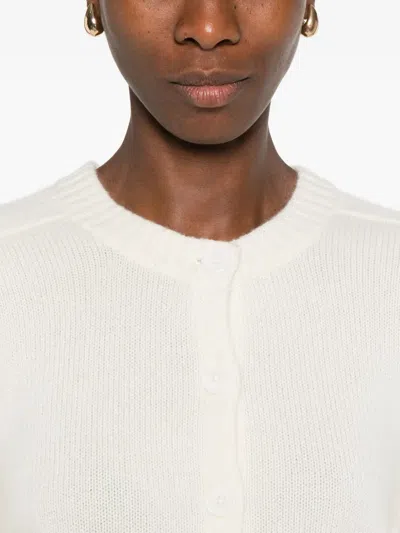 Kujten Cashmere Cardigan In White