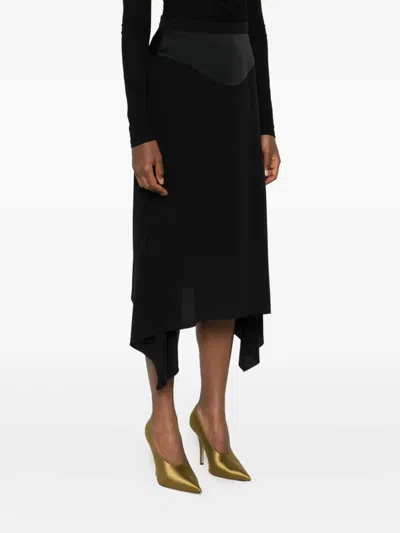 Stella Mccartney Zip-fastening Midi Skirt In Black