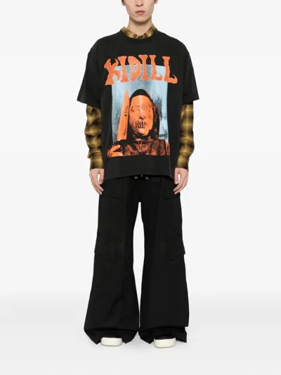 Kidill Cracked-face T-shirt In Black