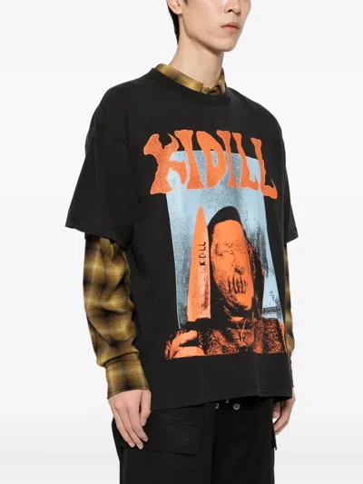 Kidill Cracked-face T-shirt In Black