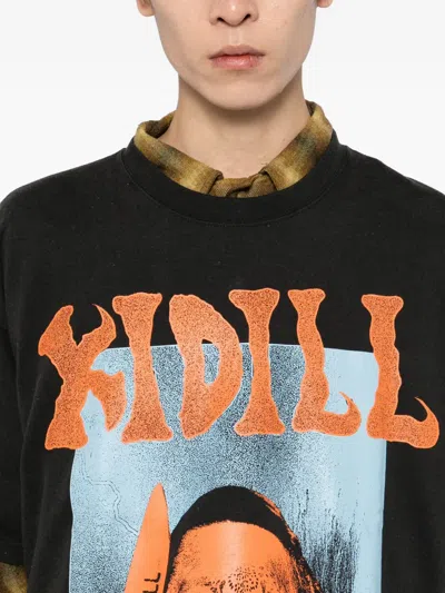 Kidill Cracked-face T-shirt In Black