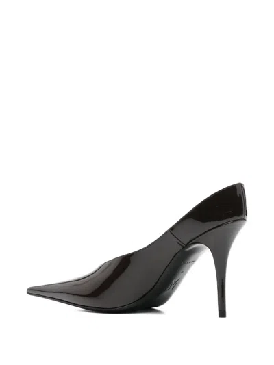 Amina Muaddi 90mm Anok Mules In Brown