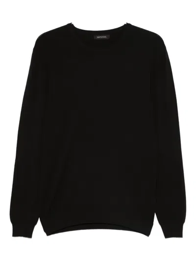 Imperial Crew Neck Jumper In Black