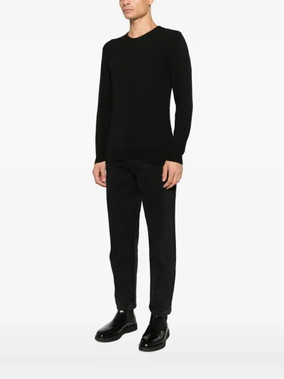 Imperial Crew Neck Jumper In Black