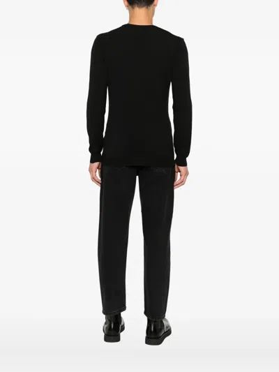 Imperial Crew Neck Jumper In Black