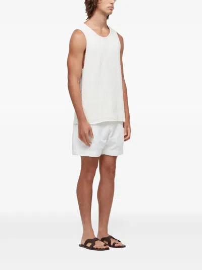 Osklen Flow Pleated Texture Shorts In White