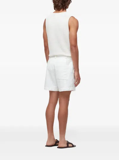 Osklen Flow Pleated Texture Shorts In White