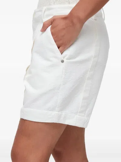 Osklen Flow Pleated Texture Shorts In White
