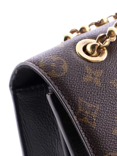 Pre-owned Louis Vuitton Victoire Handbag Monogram Canvas And Leather Shoulder Bag In Brown