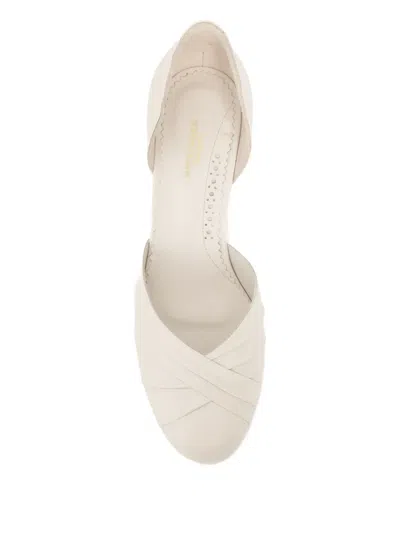 Sarah Chofakian 40mm Vanille Twisted Block-heel Pumps In Neutral