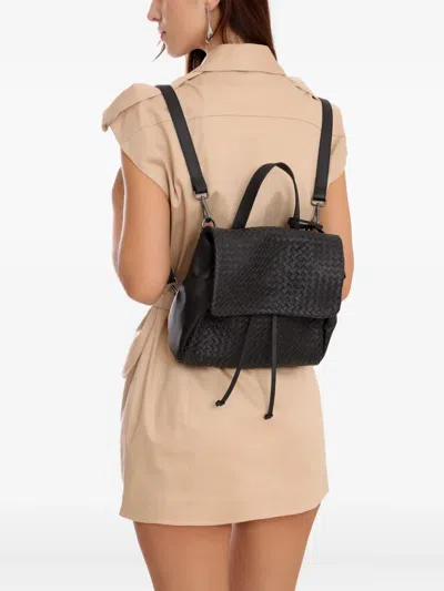 Sarah Chofakian Expresso Woven Backpack In Black