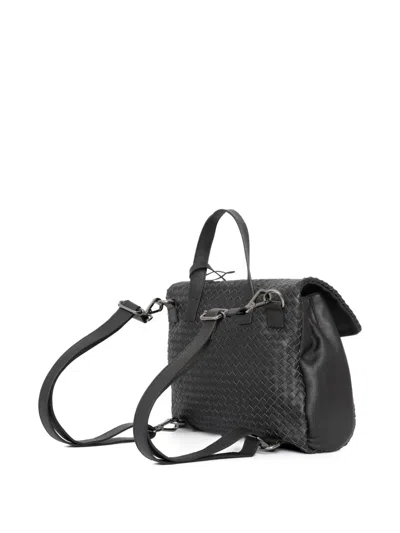 Sarah Chofakian Expresso Woven Backpack In Black