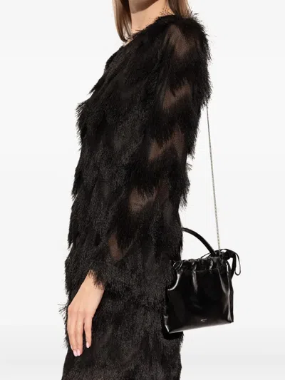 Jimmy Choo Logo-print Drawstring Tote Bag In Black