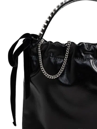 Jimmy Choo Logo-print Drawstring Tote Bag In Black