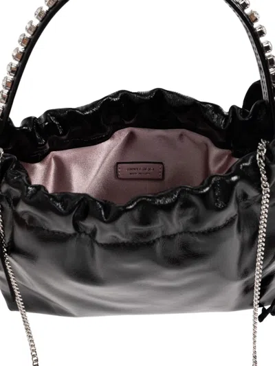 Jimmy Choo Logo-print Drawstring Tote Bag In Black