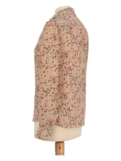 Pre-owned Saint Laurent Floral-print Shirt In Pink