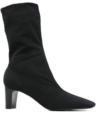 The Row 65mm Felice Stretch Ankle Boots In Black