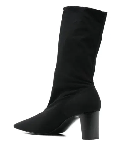 The Row 65mm Felice Stretch Ankle Boots In Black